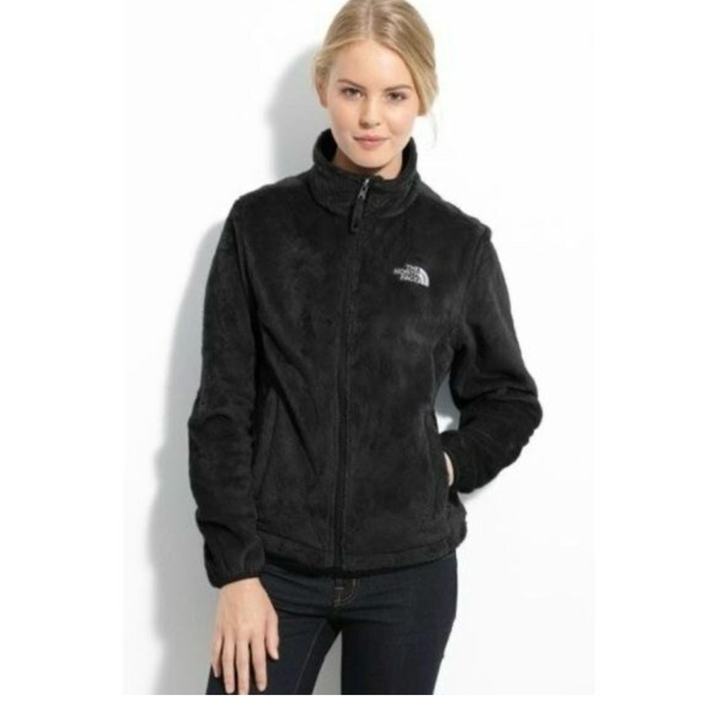 The North Face Women's Black Osito Fuzzy fleece Jacket size M full zip coat fall